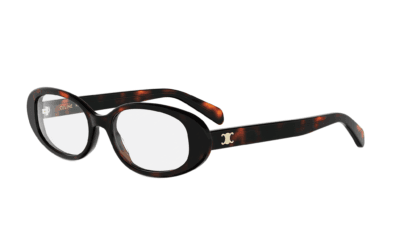 CELINE Triomphe Mini Havana Oval Eyeglasses